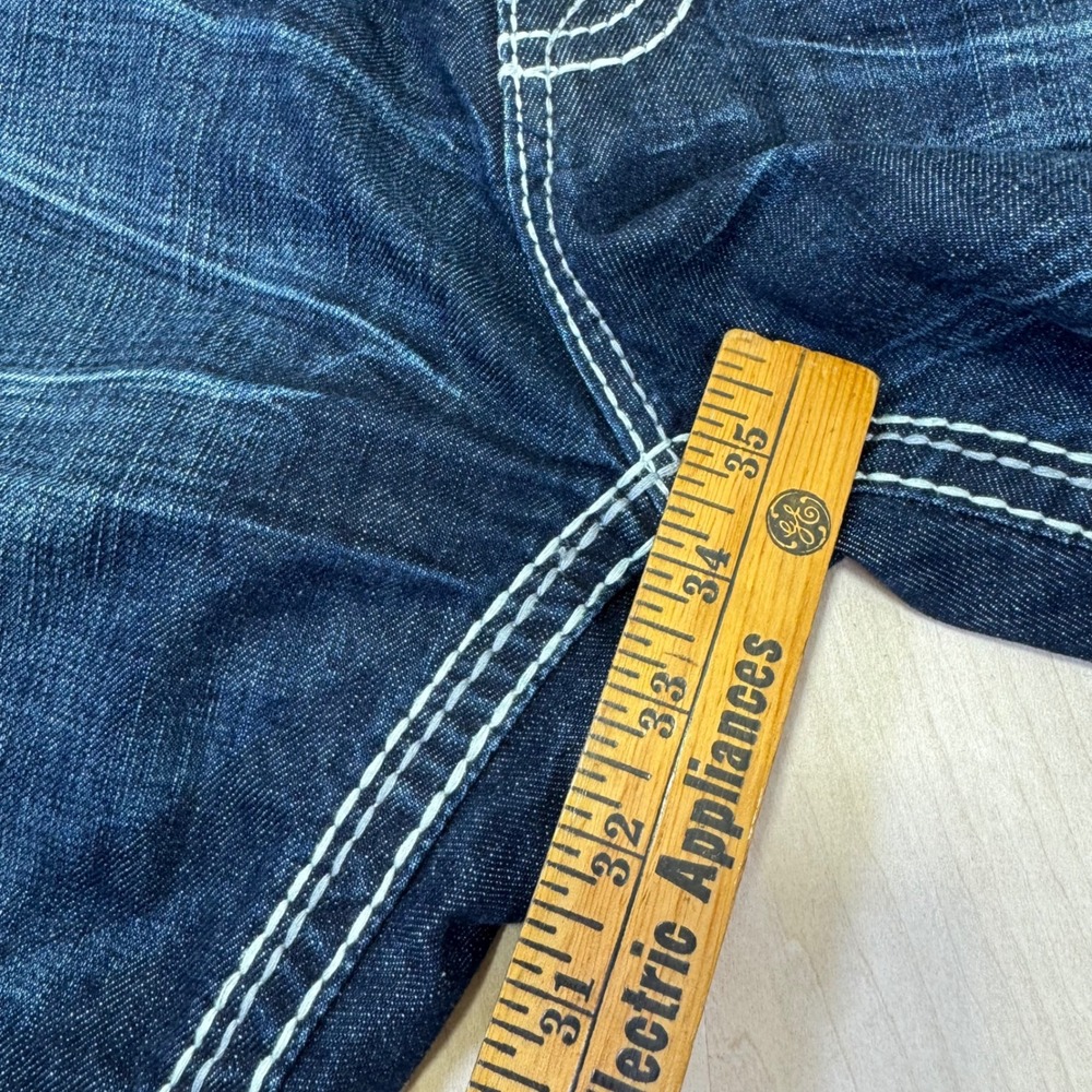Rock Revival Mens Caesar Relaxed Straight Dark Wash Jeans Size 38 - Picture 11 of 12